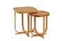 Hanah Home Hisar 2 - Oak v2 Juego de Mesas Nido (2 Piezas)